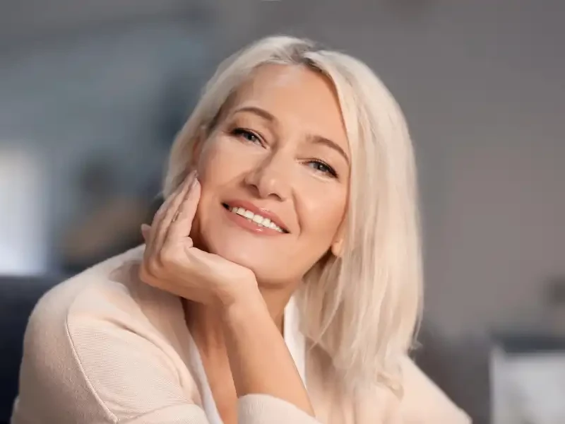 Middle age Botox patient