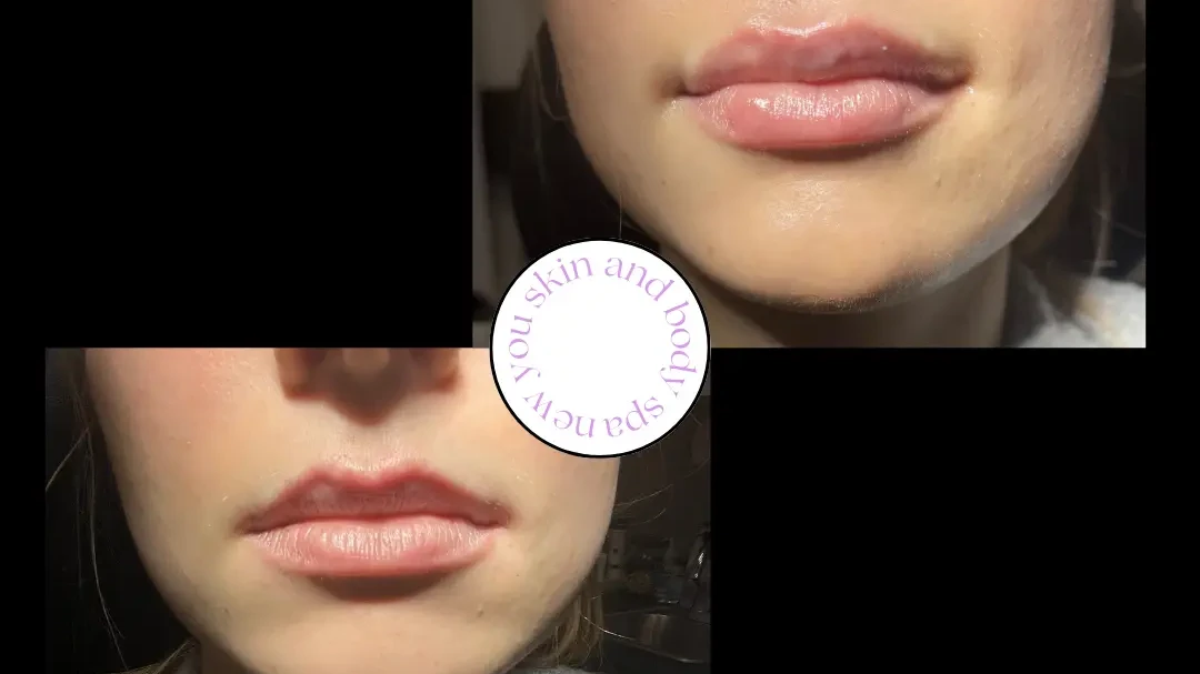 Lip filler before and after — patient 2