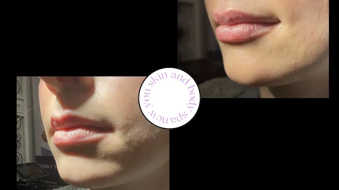 Lip filler before and after — patient 3